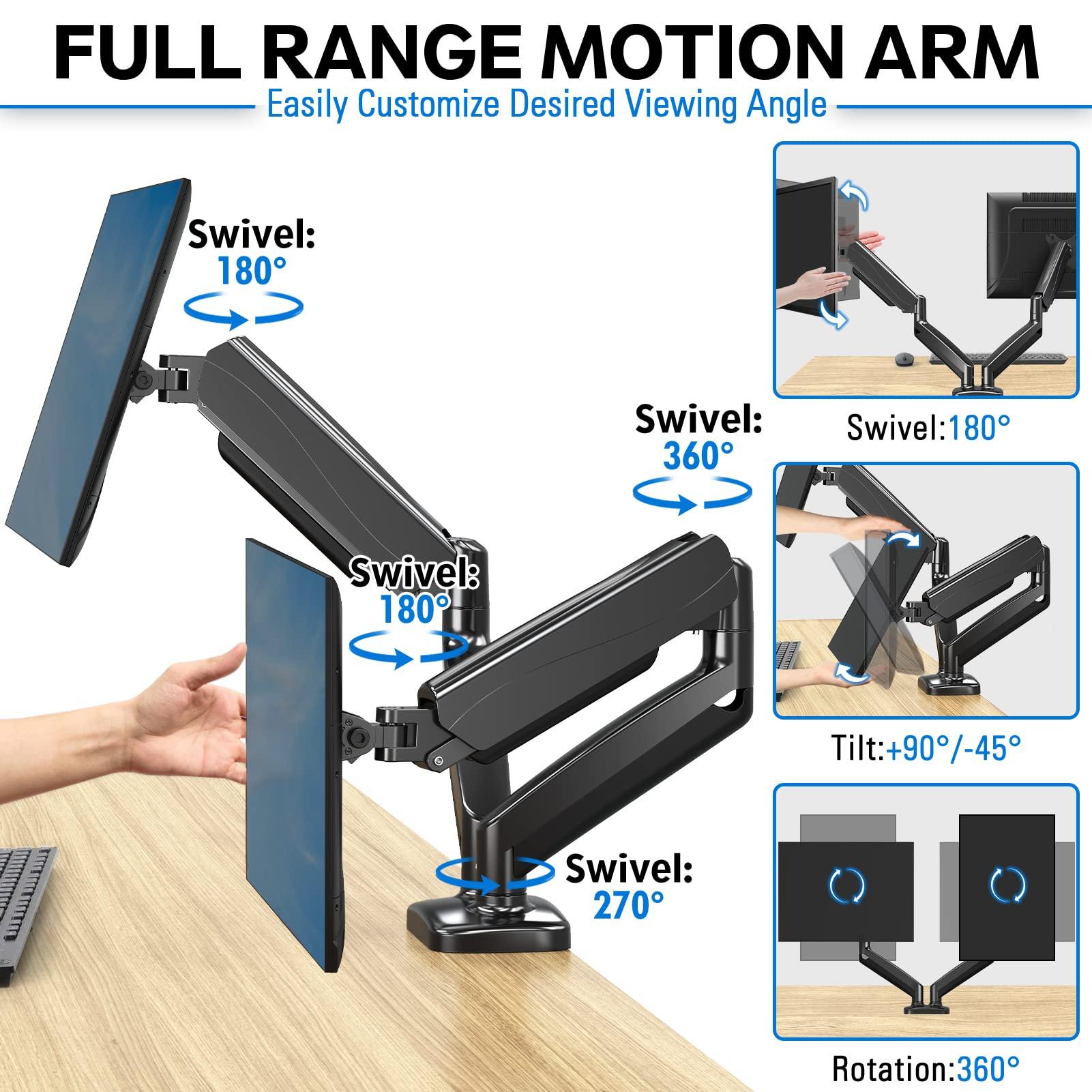 MOUNTUP MOUNTUP Normal Dual Monitor Stand & Ultrawide Single Monitor Mount Bundle