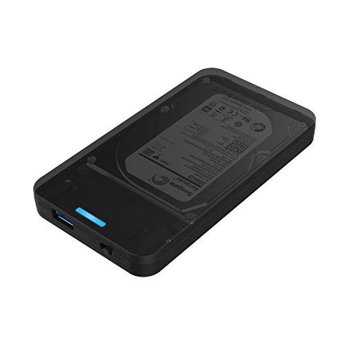 SABRENT SABRENT 2.5 Inch SATA to USB 3.0 Tool Free External Hard Drive Enclosure [Optimized for SSD, Support UASP SATA III] Black (EC UASP)