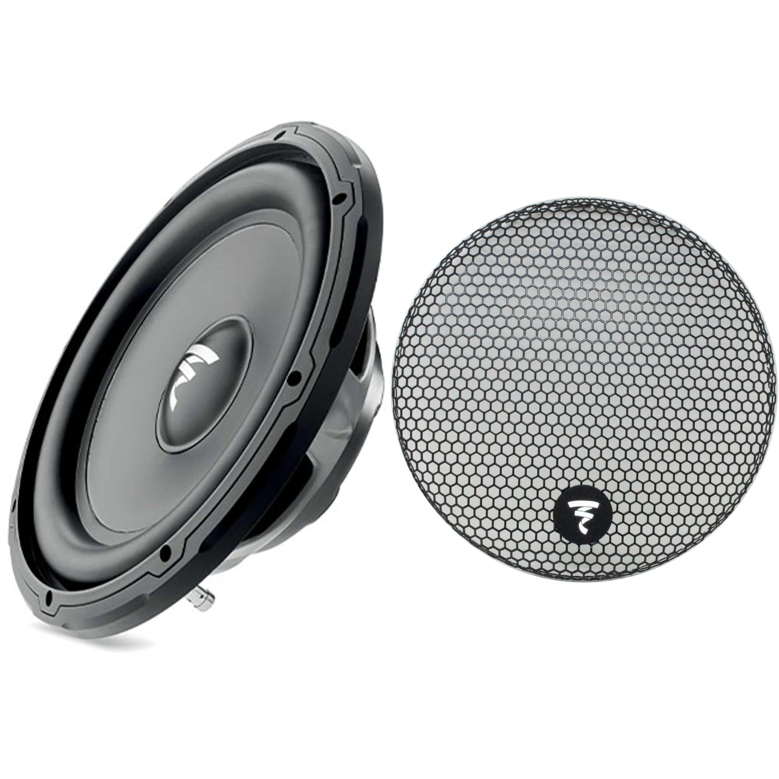 Focal Focal SUB 12 Slim 12\" Shallow Mount Subwoofer, Single 4-Ohm, 280W RMS - 560 W MAX and GR 12-12\" Grille for Subwoofer Line