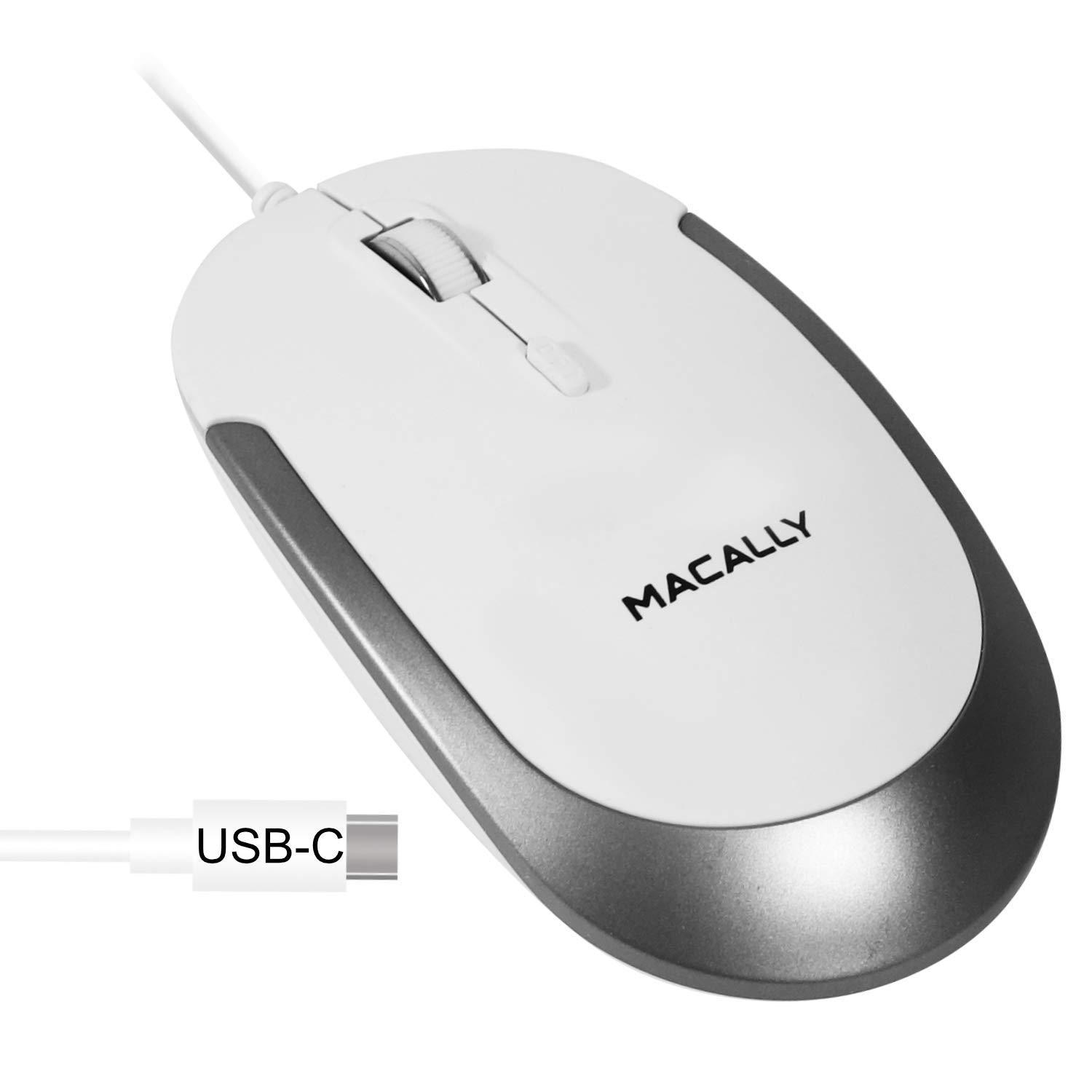 Macally Macally USB C Mini Keyboard and a USB C Wired Mouse, Excellent Accessories for New MacBook Products