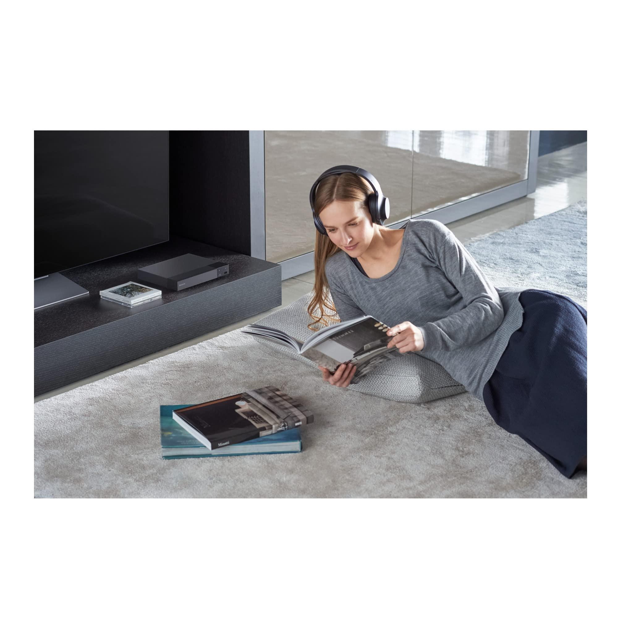 Sony Sony 4K Upscaling 3D Streaming Blu-Ray Disc Player (Black) Bundle with Nylon-Braided HDMI Cable (2 Items)