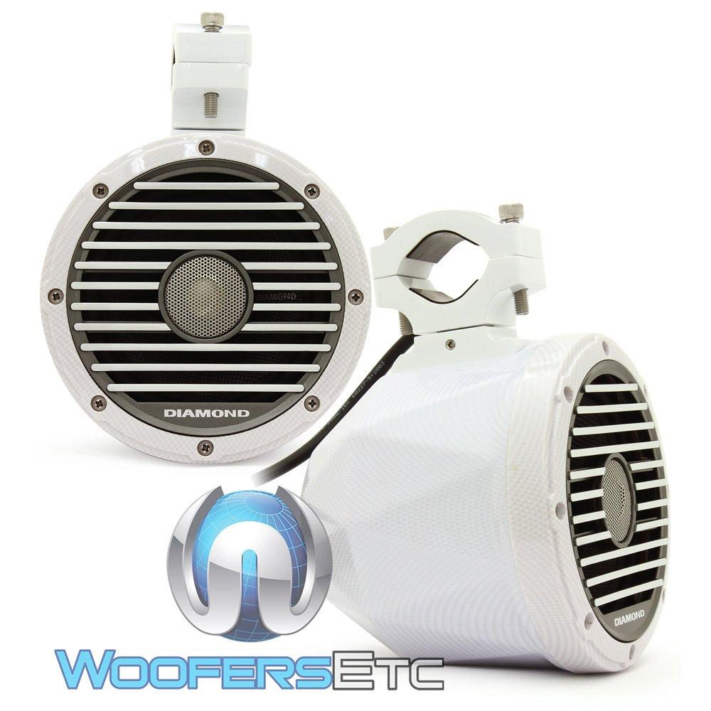 Diamond Audio Diamond Audio HXM65PODCFW 6.5" 80W RMS 2-Way Marine Coaxial Tower Speakers