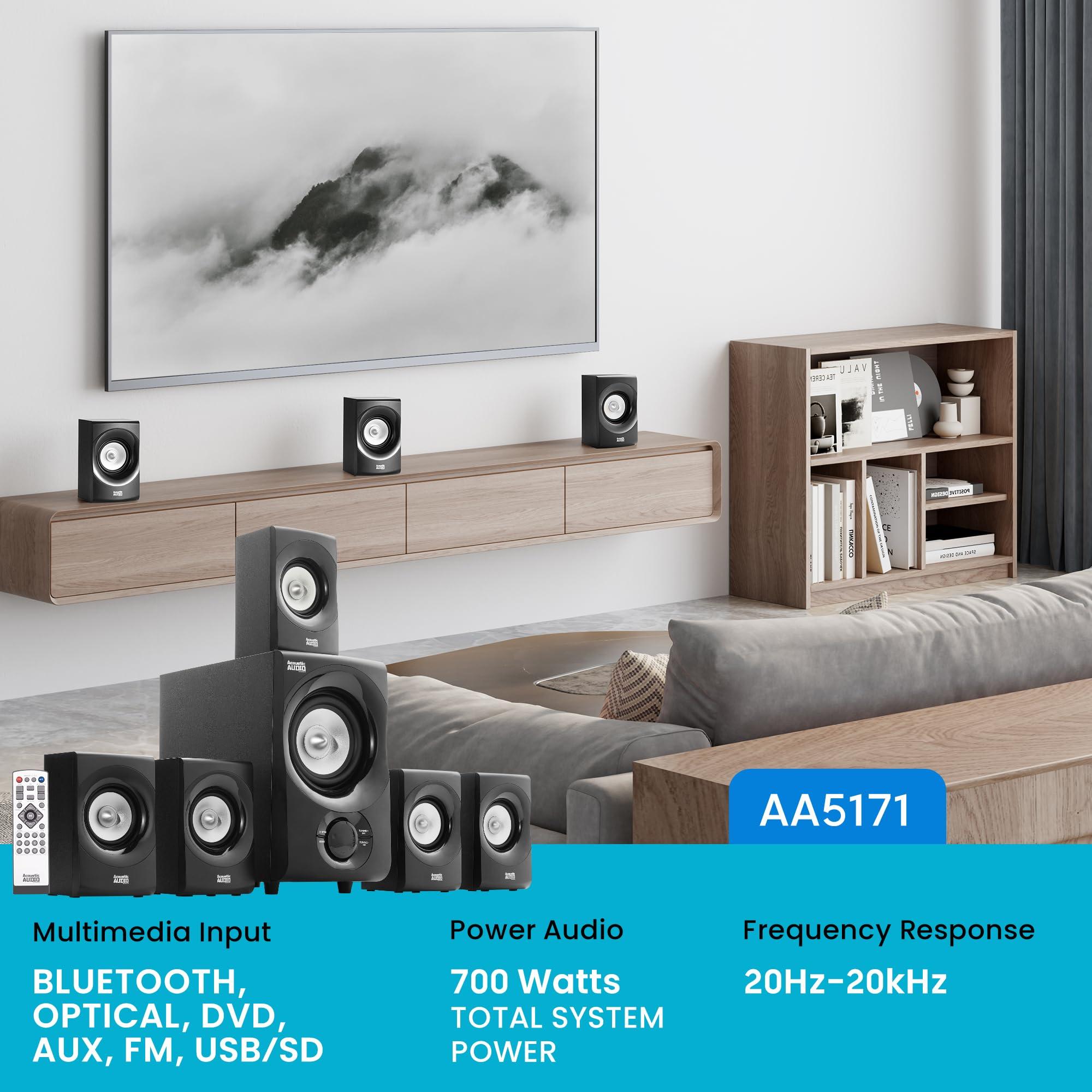 Acoustic Audio by Goldwood Acoustic Audio AA5171 5.1 Surround Sound Bluetooth Home Entertainment System