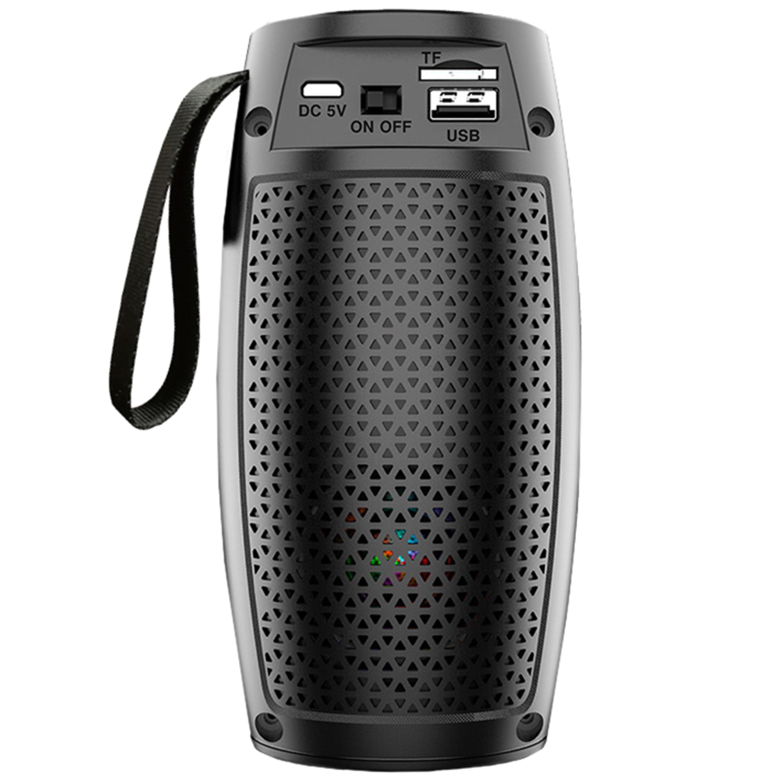 Supersonic Supersonic SC-2333BT Portable Bluetooth Speaker with RGB Light Panel, True Wireless Stereo, Bluetooth 5.0, USB/Micro SD Playback, FM Radio, Rechargeable Battery, 1-2 hrs Playtime