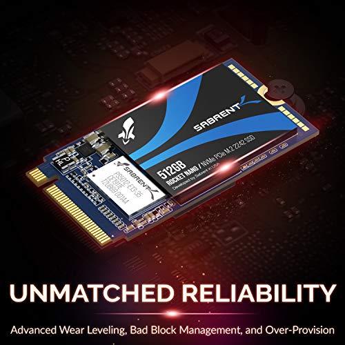 SABRENT SABRENT 512GB Rocket NVMe PCIe M.2 2242 DRAM-Less Low Power Internal High Performance SSD (SB-1342-512)