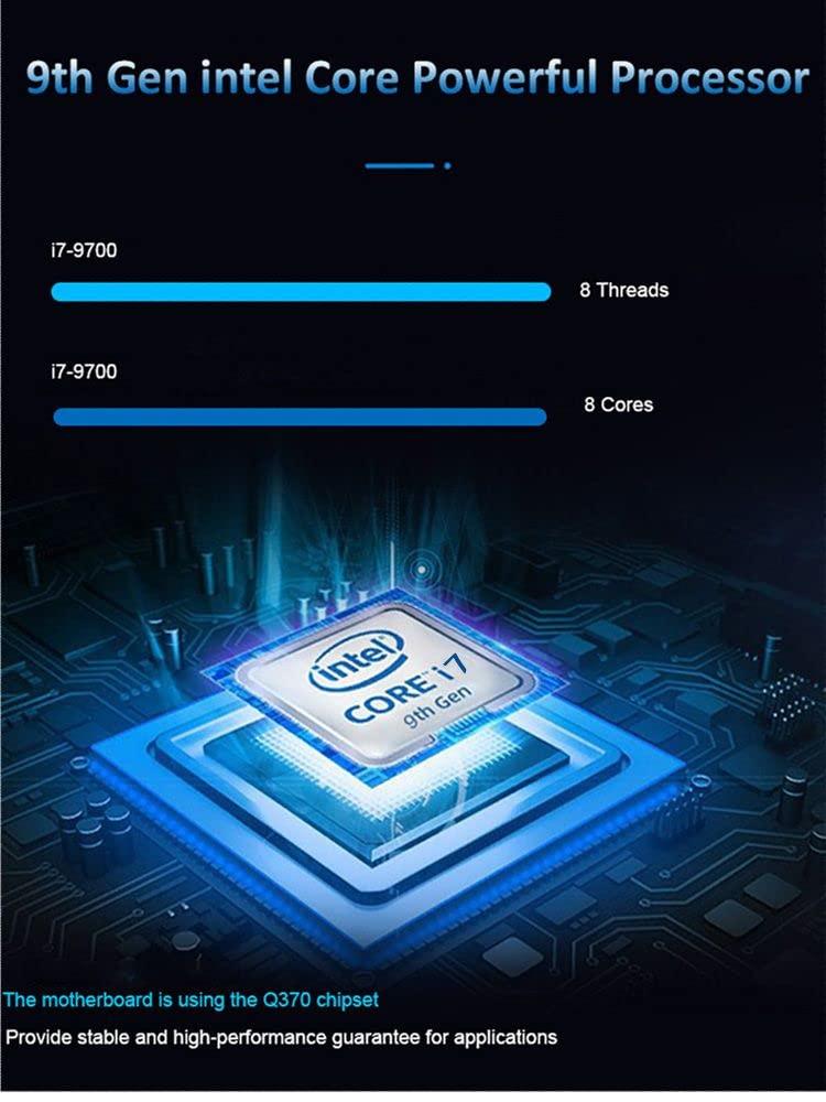 Dell Dell OptiPlex 7070 SFF Desktop Computer PC, Intel 8 Core i7-9700 3.0GHz up to 4.70GHz,16GB DDR4 Ram New 1TB NVMe M.2 SSD,AX210 Built-in WiFi 6E,Windows 11 Pro, Wireless Keyboard & Mouse(Renewed)