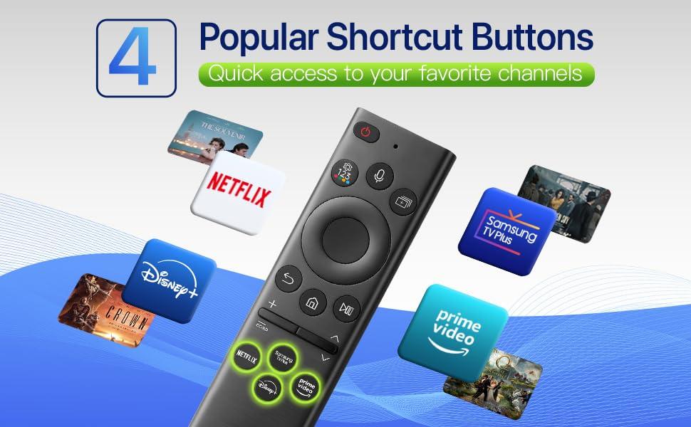 Amtone Replacement Voice Smart TV Remote for Samsung 2021 QLED 4K 8K Series Smart TV Q60A Q70A Q80A QN90A QN800A QN85A The Frame QLED 4K Smart TV Series (BN59-01385A No Solar Version)