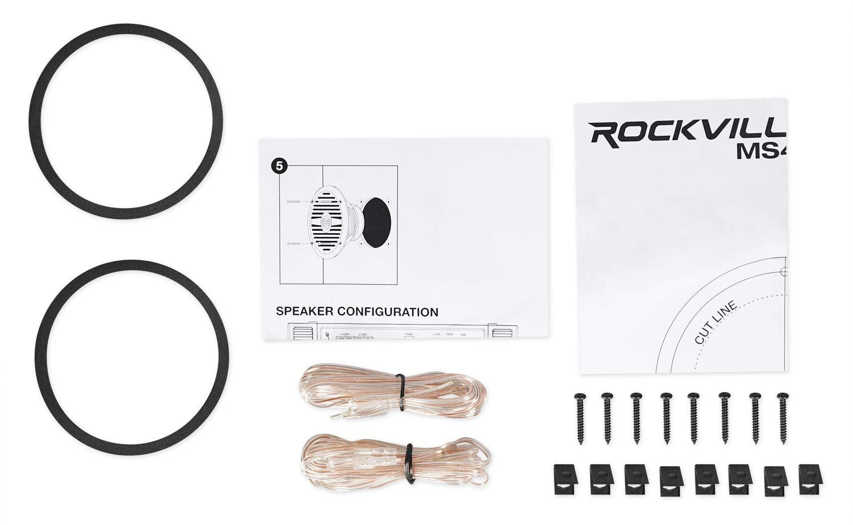 Rockville (2) Rockville Chrome 4\" 200w Rollbar Roll Cage Tower Speakers for ATV/UTV/Cart