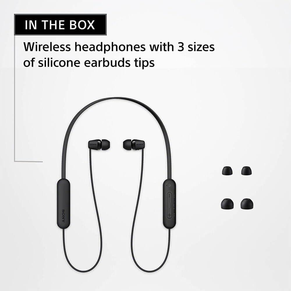 Sony Sony WI-C100 Wireless in-Ear Bluetooth Headphones with Built-in Microphone, White