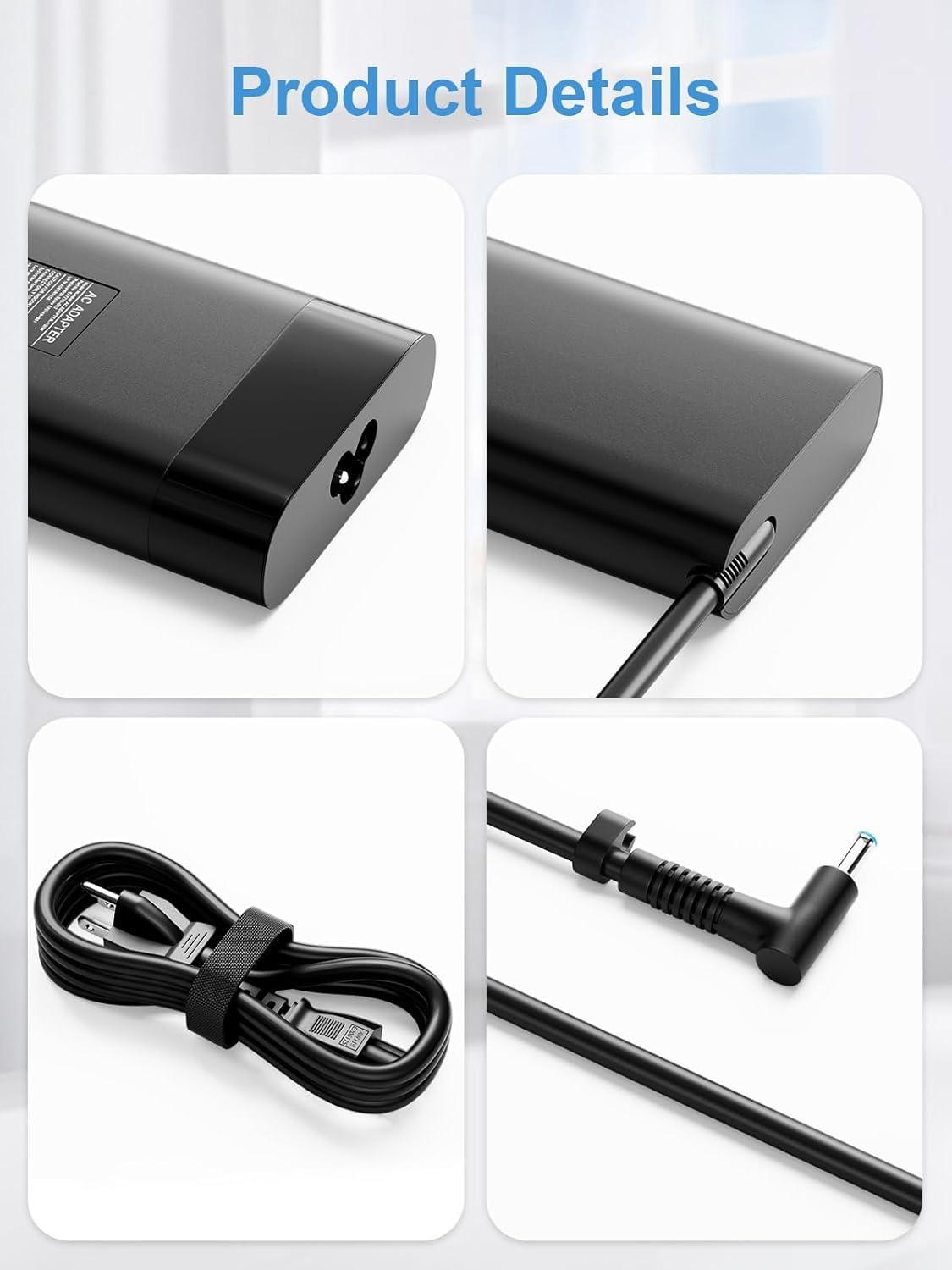 BIYTC 150W Laptop Charger Compatible with 917649-850 HP ZBook 15 G3 G4 G5 G6 G7 G8 G9 917649 850 Pavilion Gaming z Book 15 Power Supply