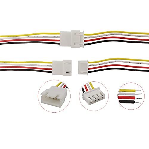 Nuojie Connect Plug Connector 26AWG Cable Length 20CM 4Pin JST XH2.54 Pitch 2.54mm Male Female Plug Socket Wire Connectors for DIY Robots Lighting Appliances (Color : Female, Package : 20PCS)