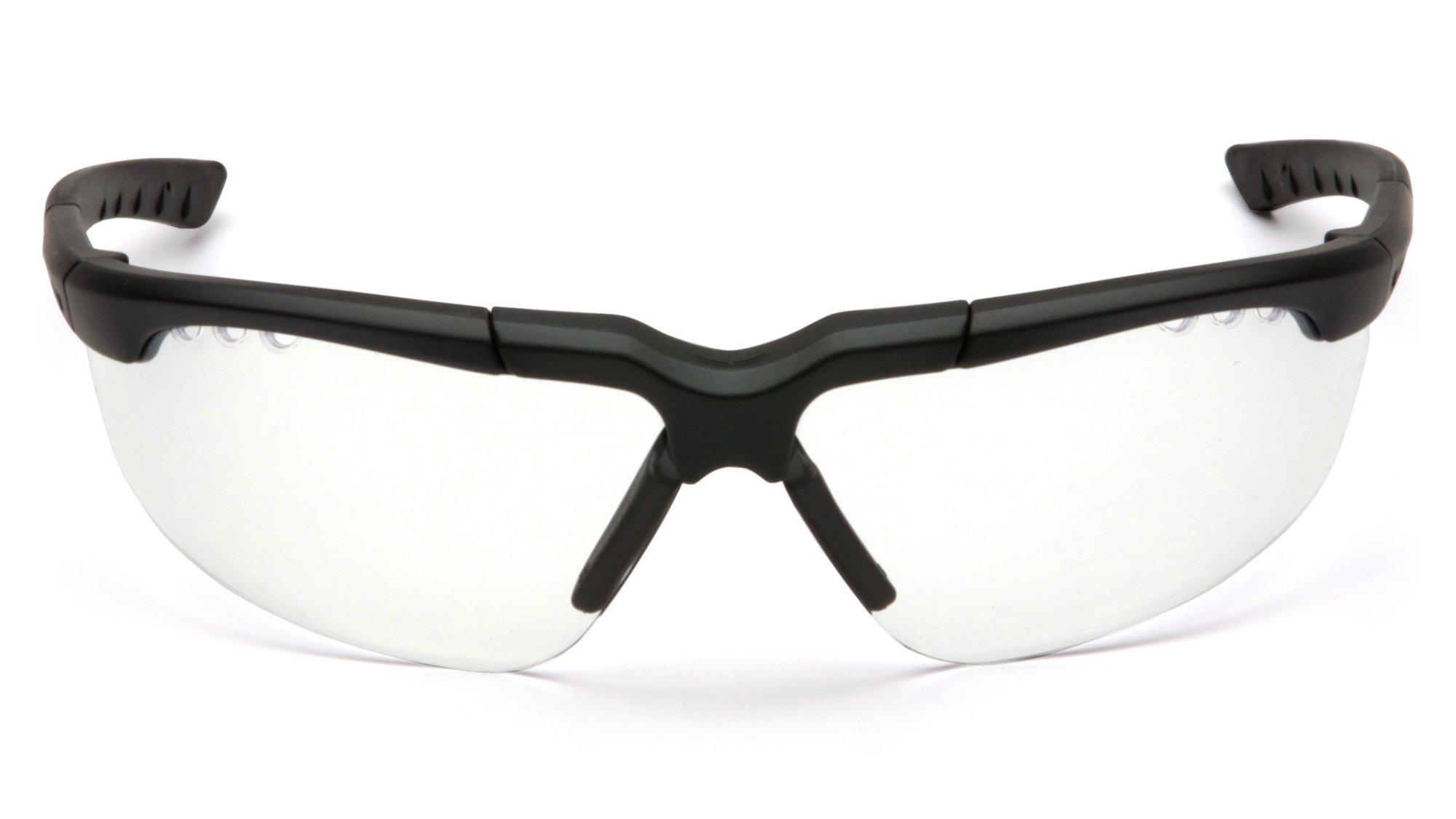 Pyramex Safety Pyramex Reatta Safety Eyewear, Clear Anti-Fog Lens With Charcoal Frame