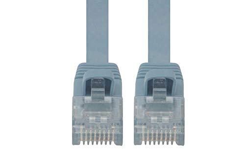 SF Cable 45 ft Cat 6 Unshielded (UTP) Flat Ethernet Network Cable - Blue