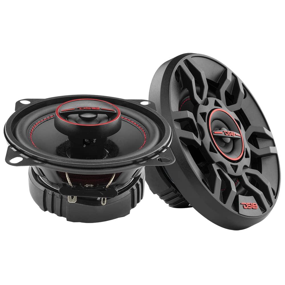 DS18 DS18 G4Xi GEN-X 4\" 2-Way Coaxial Speakers 120 Watts Max Power 4-Ohm with Mylar Balanced Dome Tweeters - Full Range Car Replacement Speaker - Grill Included - 2 Speakers