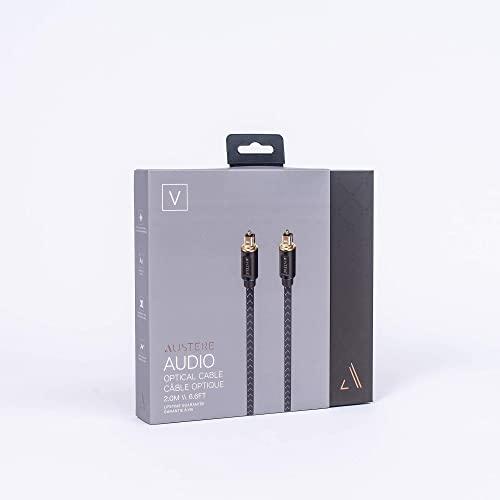 AUSTERE AUSTERE V Series Optical Audio Cable 2.0m | Pure Gold Connectors, aDesign Precision LinkFit Housing & WovenArmor High-Flex Cable (2021)