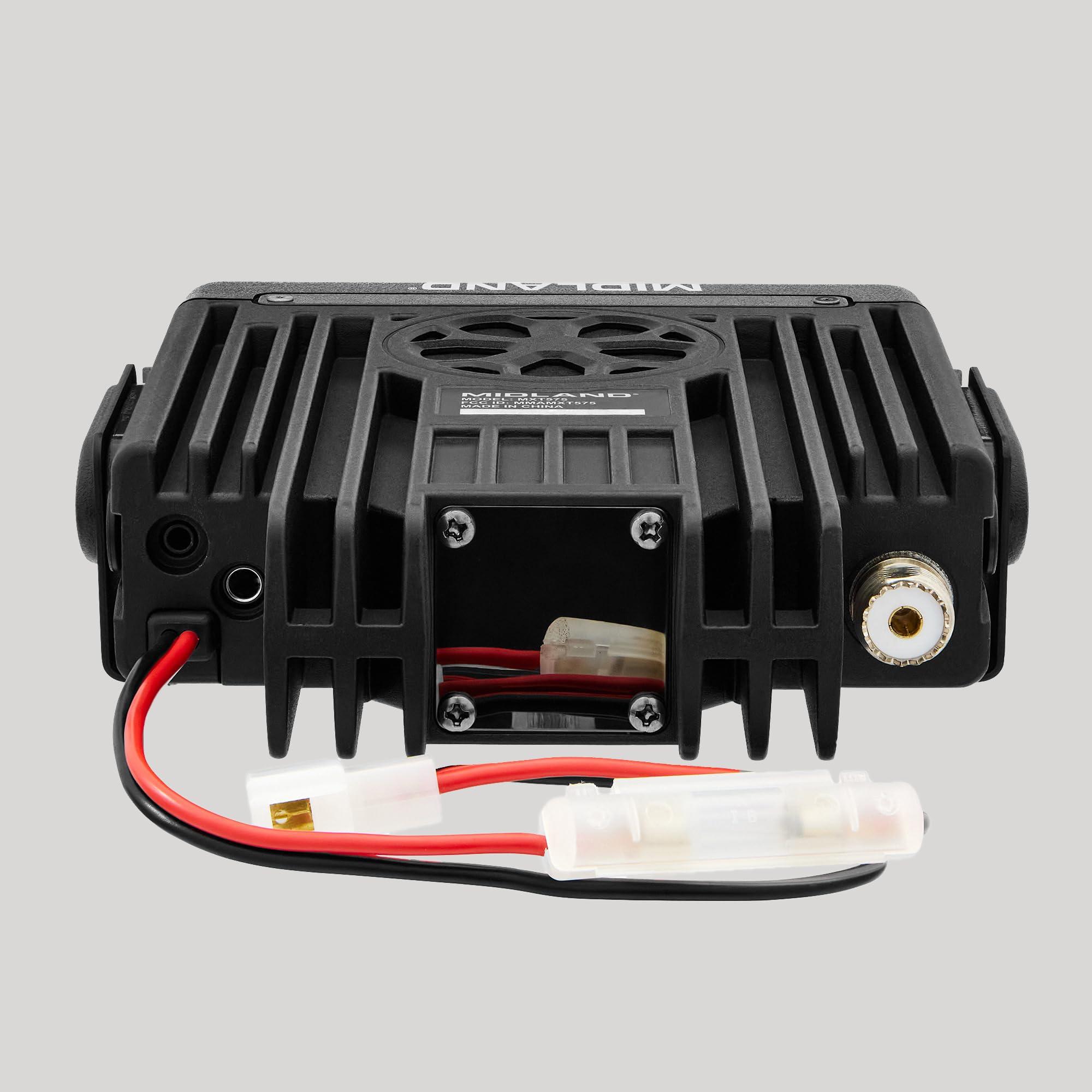 Midland Midland - MXT575 MicroMobile - 50 Watt GMRS Radio - Two-Way Radio - NOAA Weather Scan & Alert - 15 High Power GMRS Channels - Fully Integrated Control Mic