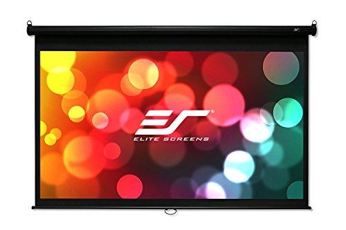 Elite Screens Elite Screens Manual B Series MaxWhite B 110" 16:9 4K Ultra HD Wall/Ceiling Mount Manual Projector Screen, Black