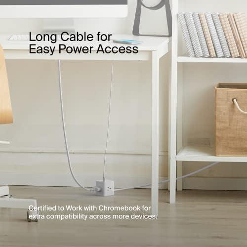 Belkin Belkin 6-Outlet Power Cube w/ 3 AC Outlets, 3 USB-A Ports, & 5ft Sturdy Extension Cord - Convenient Compact Cube for Home, Office, Travel, Desktop, & Phone Charger - 4.5 Amps