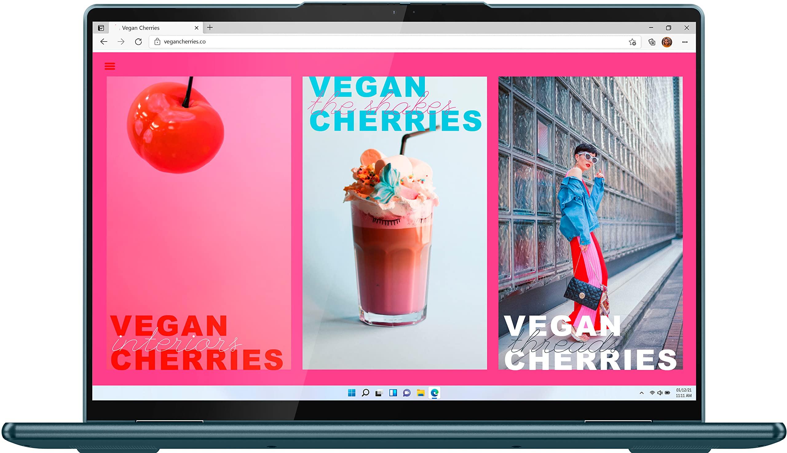 Lenovo Lenovo ENOVO Yoga 7i 2-in-1 Laptop 14\'\' 2.2K Touchscreen12th Core i7-1255U Iris Xe Graphics 16GB RAM 1TB SSD WI-FI 6E Thunderbolt 4 Backlit KB w/ FP Windows 11 Pro RATZK 32GB USB, Stone Blue, (82QE)