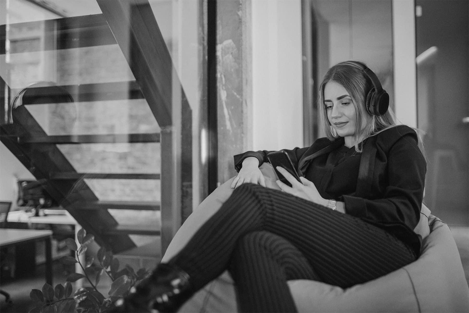 iLive iLive Active Noise Cancellation Bluetooth Headphones, Adjustable Headband, Includes 3.5mm Audio Cable, Black (IAHN40B)