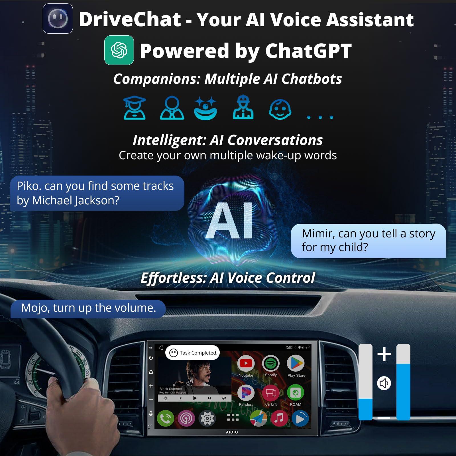 ATOTO ATOTO A6PF 7inch Double DIN Android Car Stereo QLED Touchscreen, Wireless CarPlay & Wireless Android Auto, MirrorLink, GPS Tracking, Dual Bluetooth, WiFi/BT/USB Tethering, HD LRV, 2G+32G, A6G2B7PF