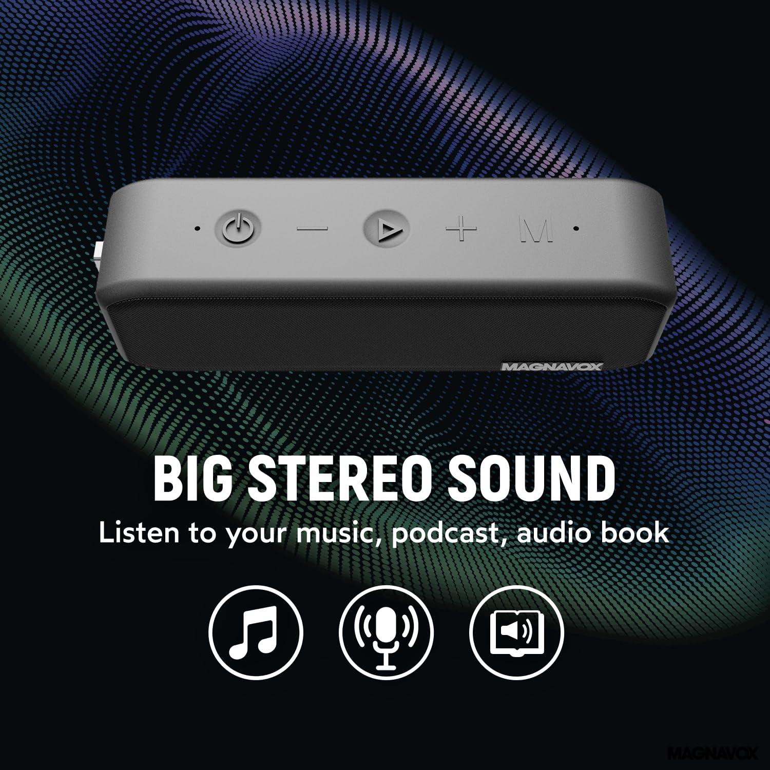 Magnavox Magnavox MMA3928 Waterproof Portable Bluetooth Speaker in Black