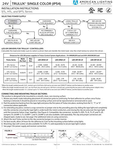 American Lighting American Lighting STL-WW-33 Trulux Standard Grade Indoor Single Color Tape Light Kit, 32.8-feet, Warm White