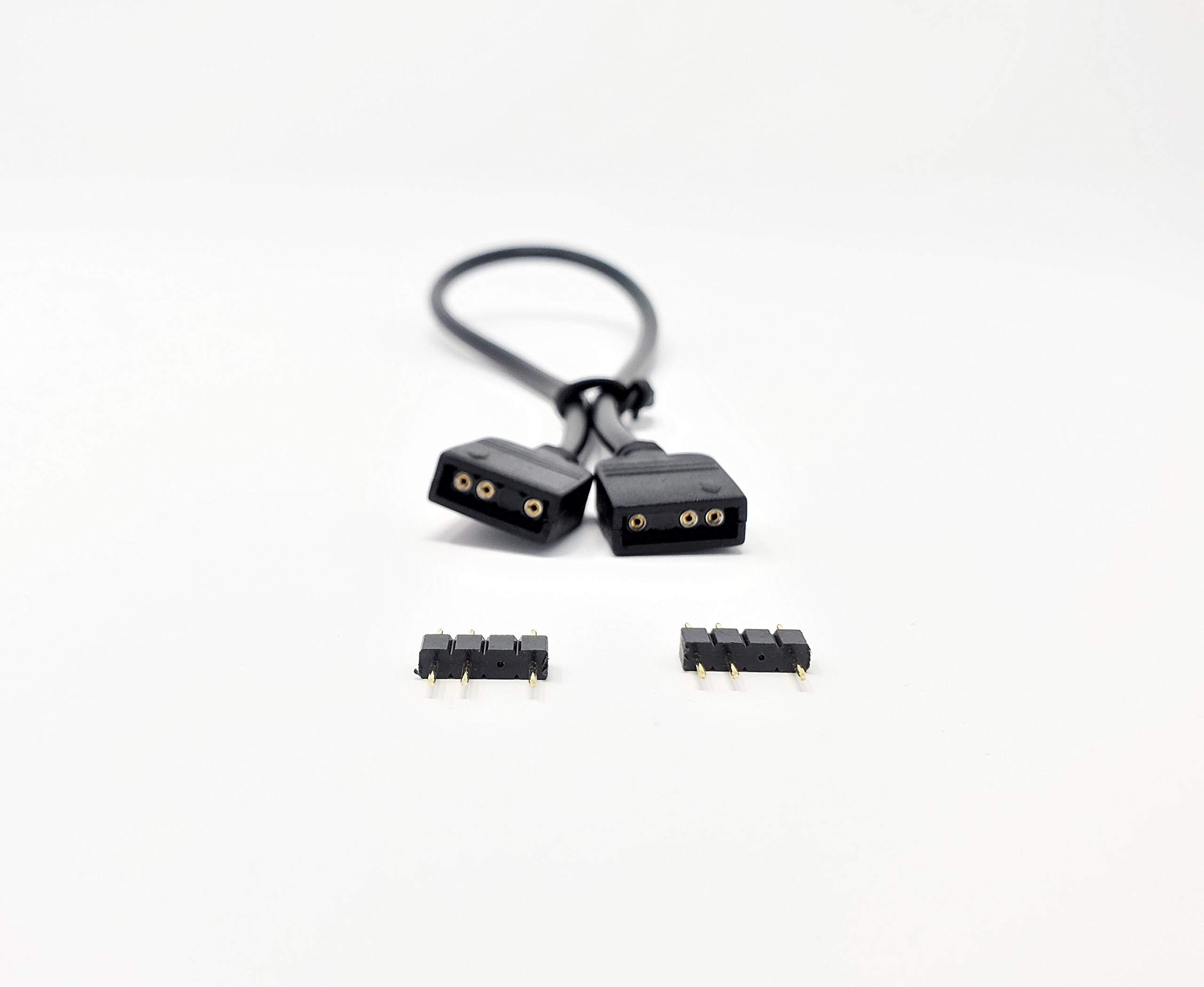 MICRO CONNECTORS MICRO CONNECTORS 3-Pin Addressable RGB (ARGB) Extension Cable - 30cm with Male Pins