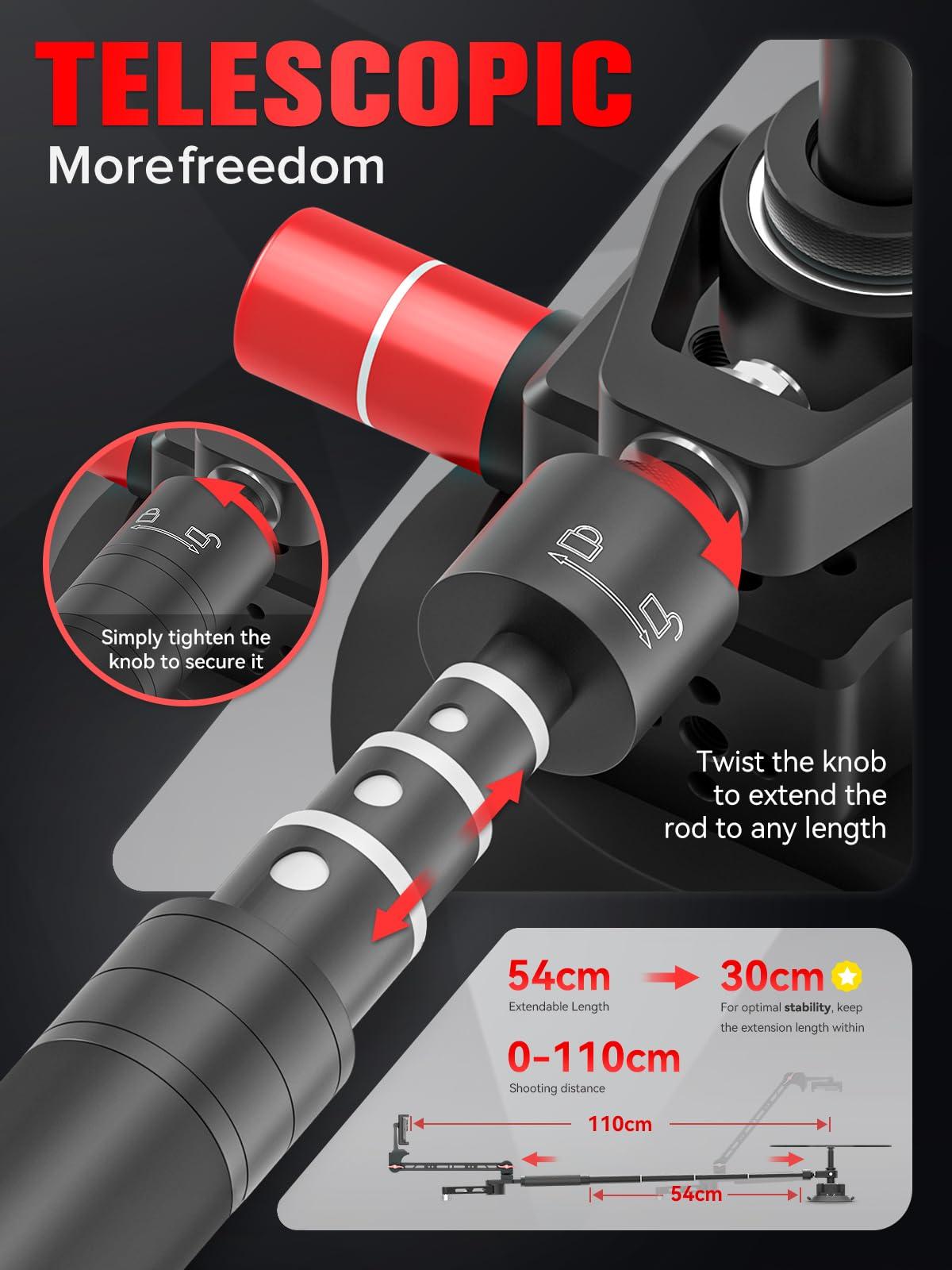 OMDHON 360 Degree Spinner, Professional Photography Turntable, Rotating Camera Slider, Spinning Photo Video Booth, Spin Platform for Product Photography, Commercial Video