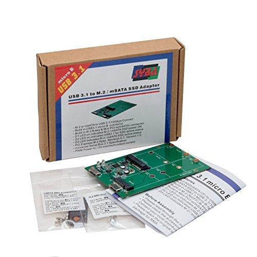 Syba Syba USB3.1 to M.2/mSATA SSD Adapter Components Other Green - SY-ADA50088