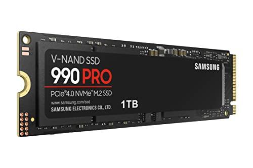 SAMSUNG Samsung 990 PRO 1TB PCIe 4.0 (up to 7450 MB/s) NVMe M.2 (2280) Internal Solid State Drive (SSD) (MZ-V9P1T0BW)