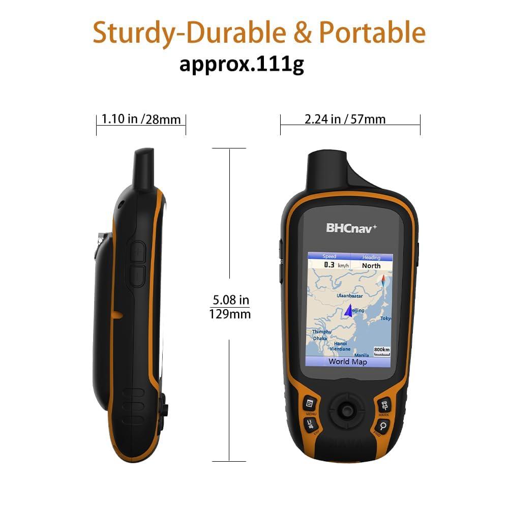 BHCnav BHCnav NAVA F30 Handheld GPS Units,Colorful Map Handheld GPS Navigation Device,Land Accuracy Surveying GPS Equipment for Outdoor Hiking Hunting Traveling Adventures