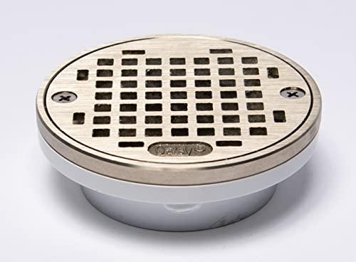 ProFlo PROFLO PF42874 PROFLO PF42874 2" or 3" PVC Shower Drain with 4" Nickel Strainer