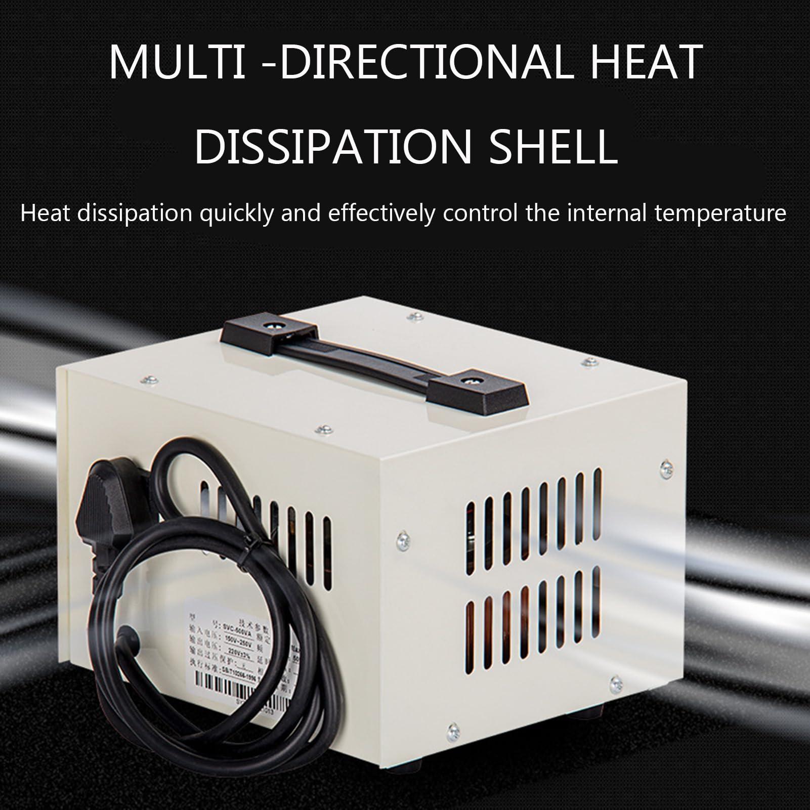 DirectNine Basics Voltage Stabilizer,220V Automatic Voltage Regulator with Digital Display Screen 3000VA Single Phase Home Use Stabilizator Power Supply