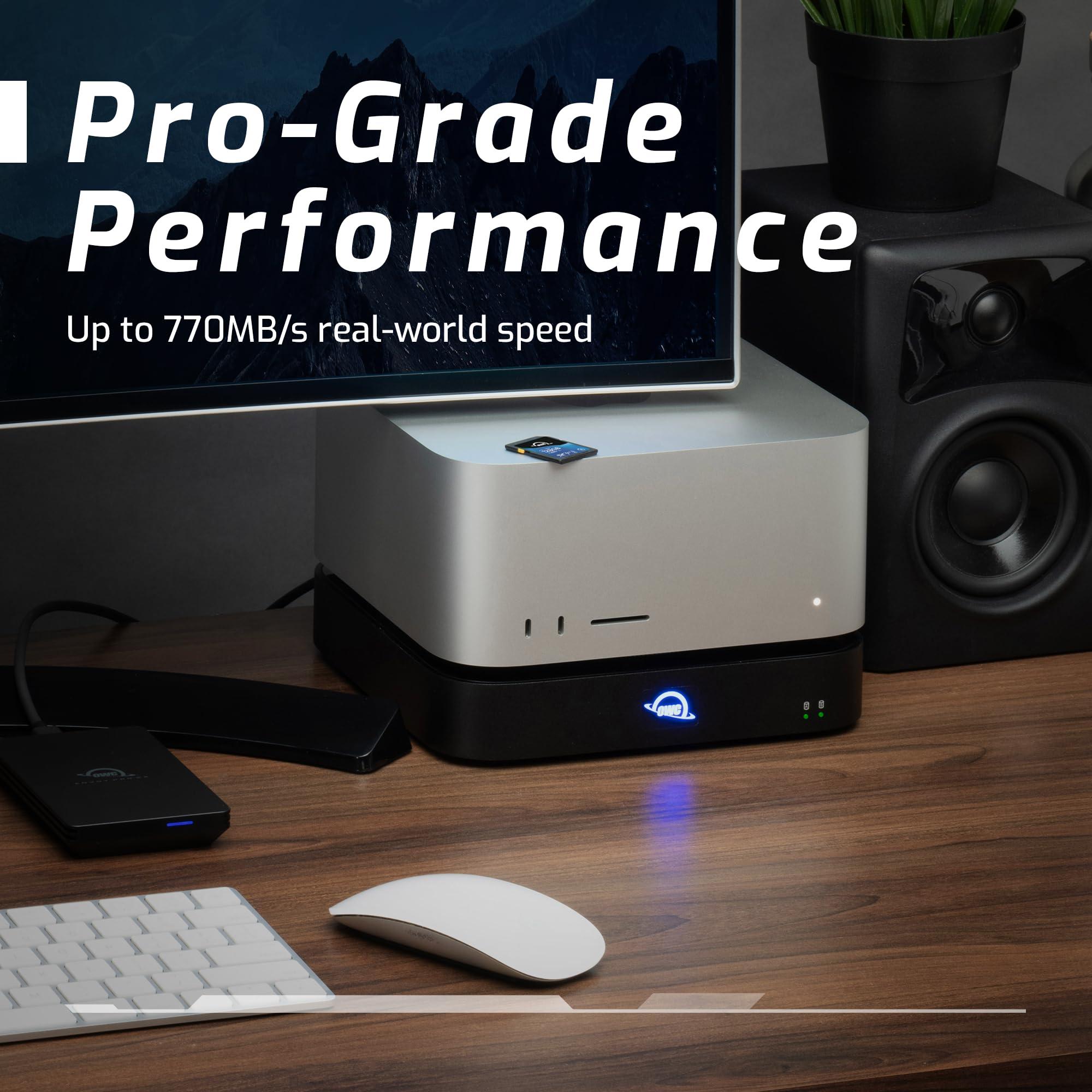 OWC OWC 22TB (20.0TB HDD, 2.0TB PCIe 3.0 NVMe M.2 2280 Solid-State Drive) miniStack STX Stackable Storage and Thunderbolt Hub Xpansion Solution, Matte Black