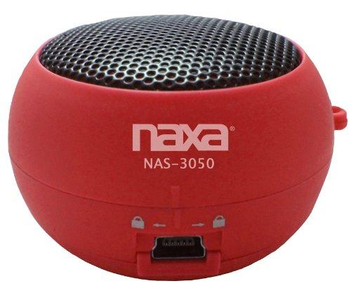 Naxa Electronics NAXA Electronics NAS-3050 Portable Speaker with Aux-In Function (Red)