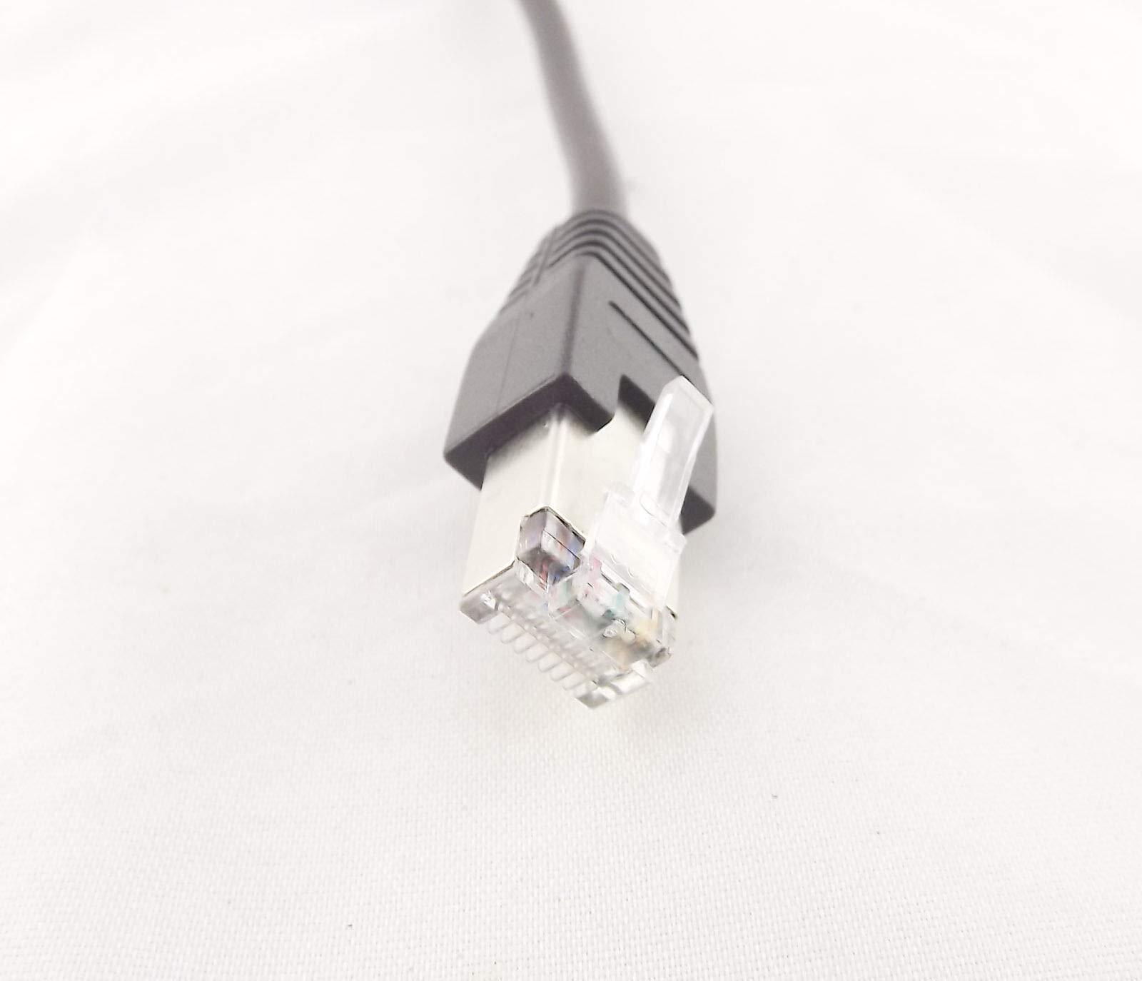 Delmitan Connector and Terminal 1x CAT5 RJ45 Ethernet LAN Network Male to USB 2.0 B Female Printer Adapter Cable