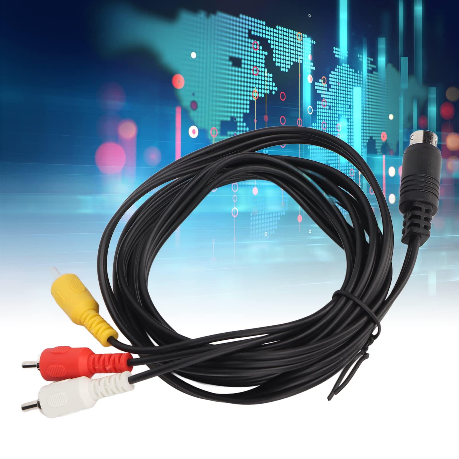 GOWENIC GOWENIC 3 Plug to 9 Pin Mini DIN Plug Extension Cable, 9 Pin DIN Male to 3 Male Video Extender Cable Adapter for DVD, TV, HDTV, VCR s, CD Players, PC Laptop, 5.9ft 1.8M