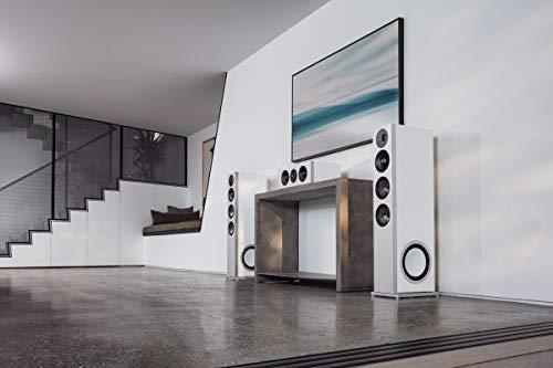 Definitive Technology Definitive Technology D15 Demand Series Modern High-Performance 3-Way Tower Speaker (Right-Channel) - Single, White | Dual 8 Passive Bass Radiators