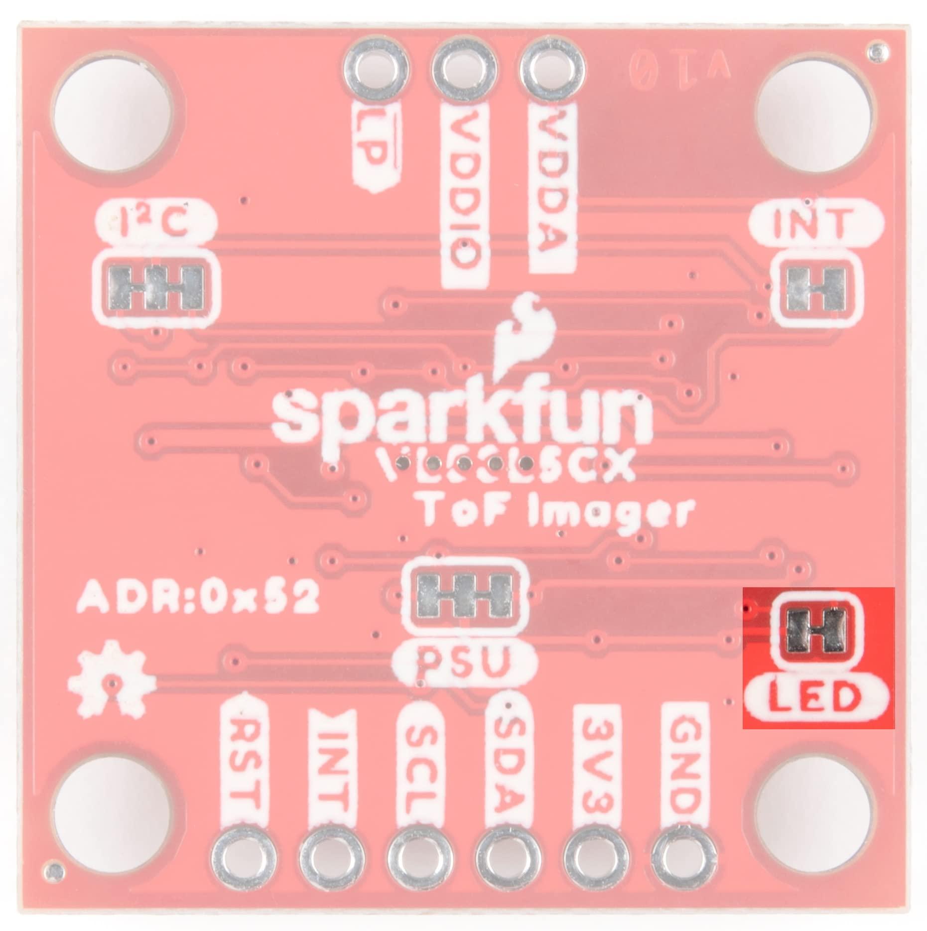 SparkFun SparkFun Qwiic ToF Imager -VL53L5CX-Multizone Distance Measurements -Up to 8x8 Zones w/Wide 63 Diagonal FoV -3D Room Mapping Obstacle Detection Gesture Recognition IoT Laser-Assisted autofocus AR/VR