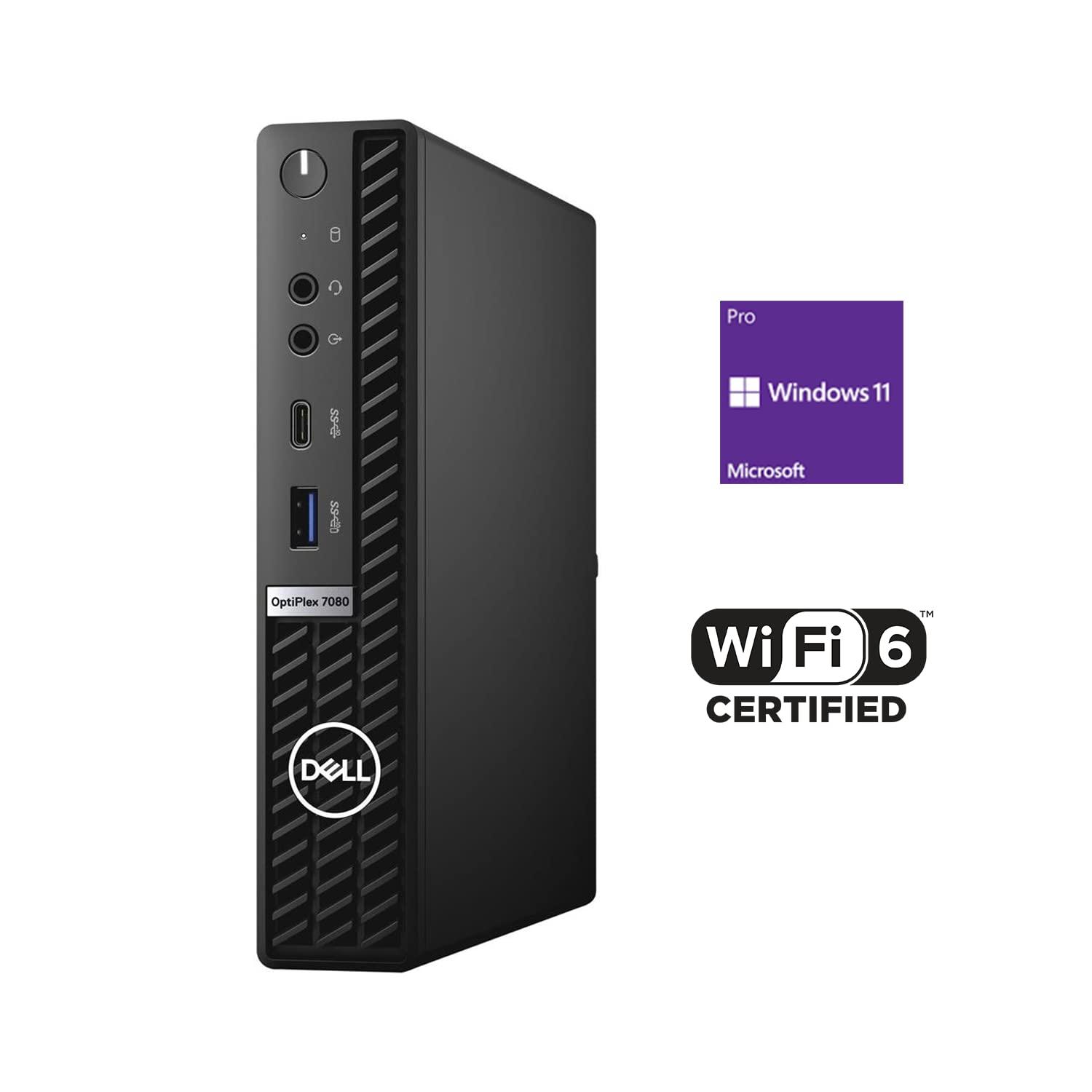 Dell Dell OptiPlex 7080 Micro Form Factor Mini Business Desktop, Intel Core i5-10500T Processor, 64GB RAM, 1TB SSD, RJ45, Type-C, DisplayPort, Wi-Fi 6, Windows 11 Pro (Renewed)