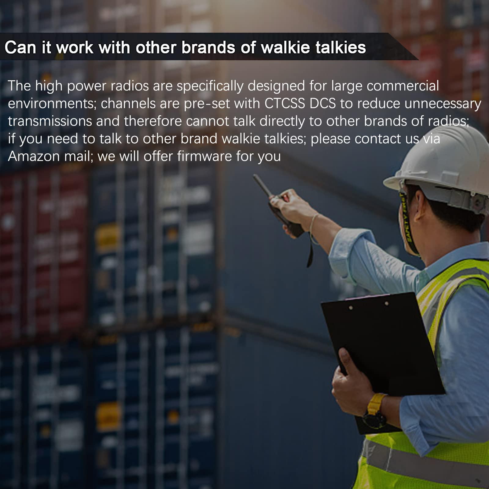 Retevis Retevis RT29 Walkie Talkies(6 Pack) with Earpiece(6 Pack), Long Range, Heavy Duty, 3200mAh Rechargeable,Emergency Alarm Two Way Radios with Charging Station, Waterproof Walkie Talkie Earpiece