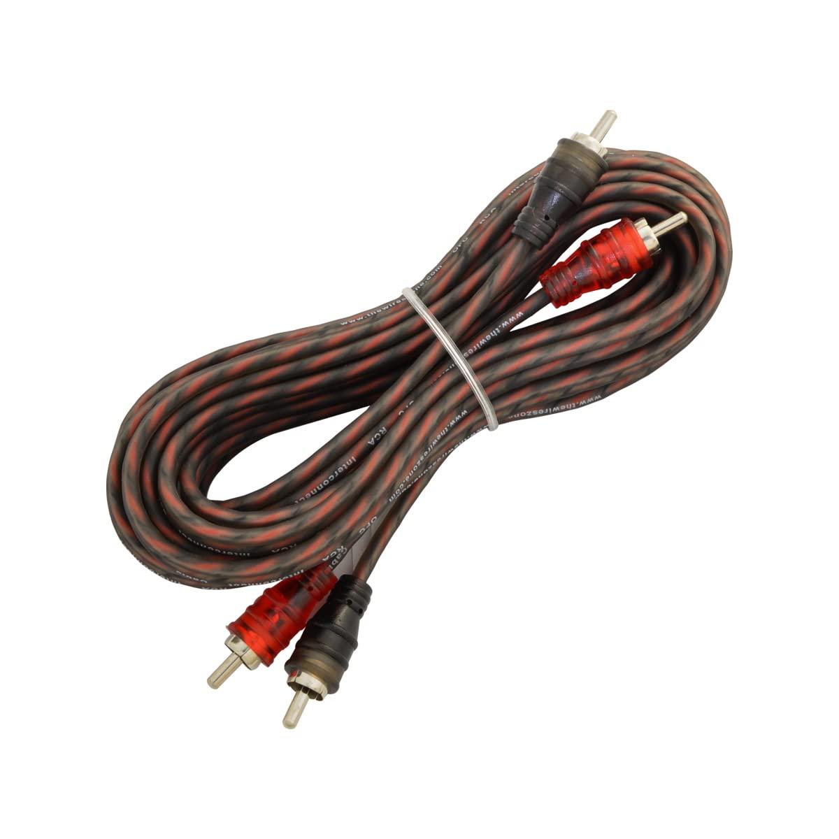 The Wires Zone The Wires Zone 12ft 2-Channels Male-to-Male Twisted Pair OFC RCA Interconnect Cable