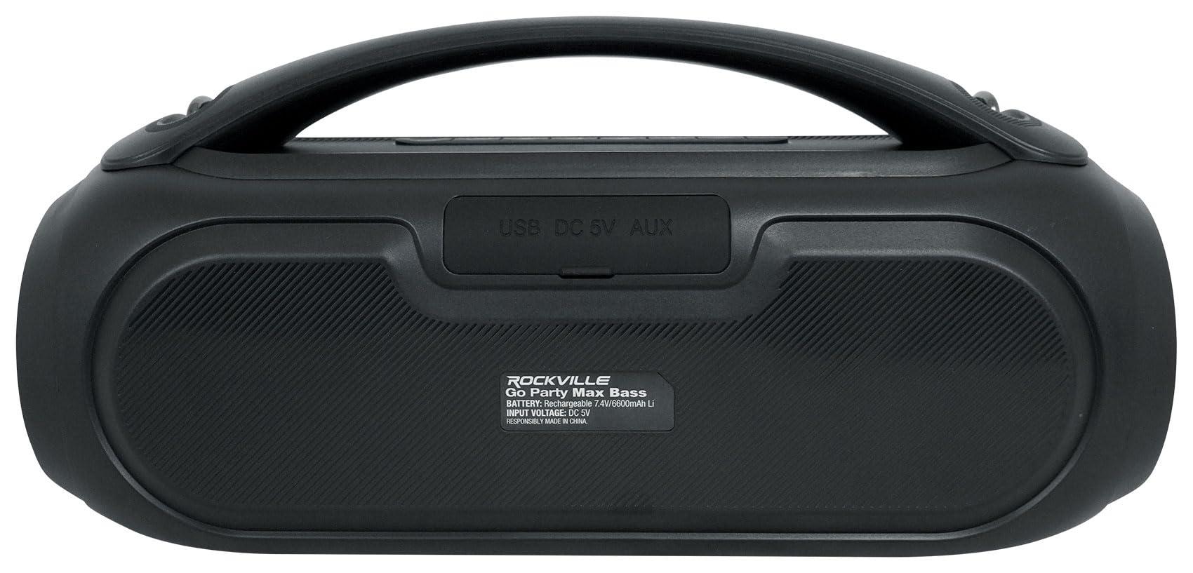 Rockville Rockville (2) GO Party MAX BASS Portable LED Bluetooth Speakers w/Wireless Link