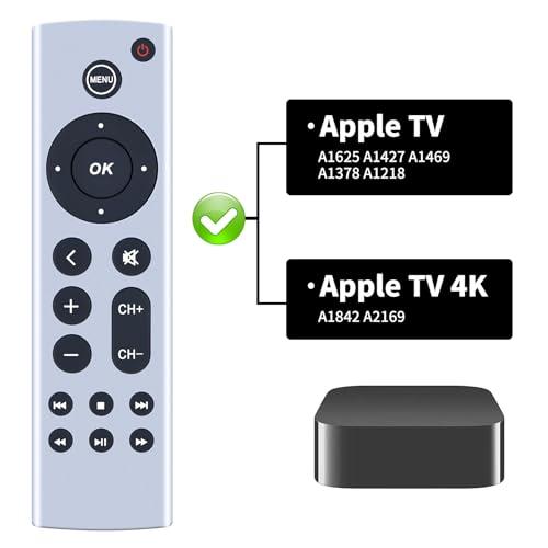 PZL Universal Replacement Remote Control fit for Apple TV Gen 1 2 3 4, for Apple TV 4K/ HD A1427 A1469 A1378 A1218 A2843 A2737 A2169 A1842 A1625 (No Voice Function)