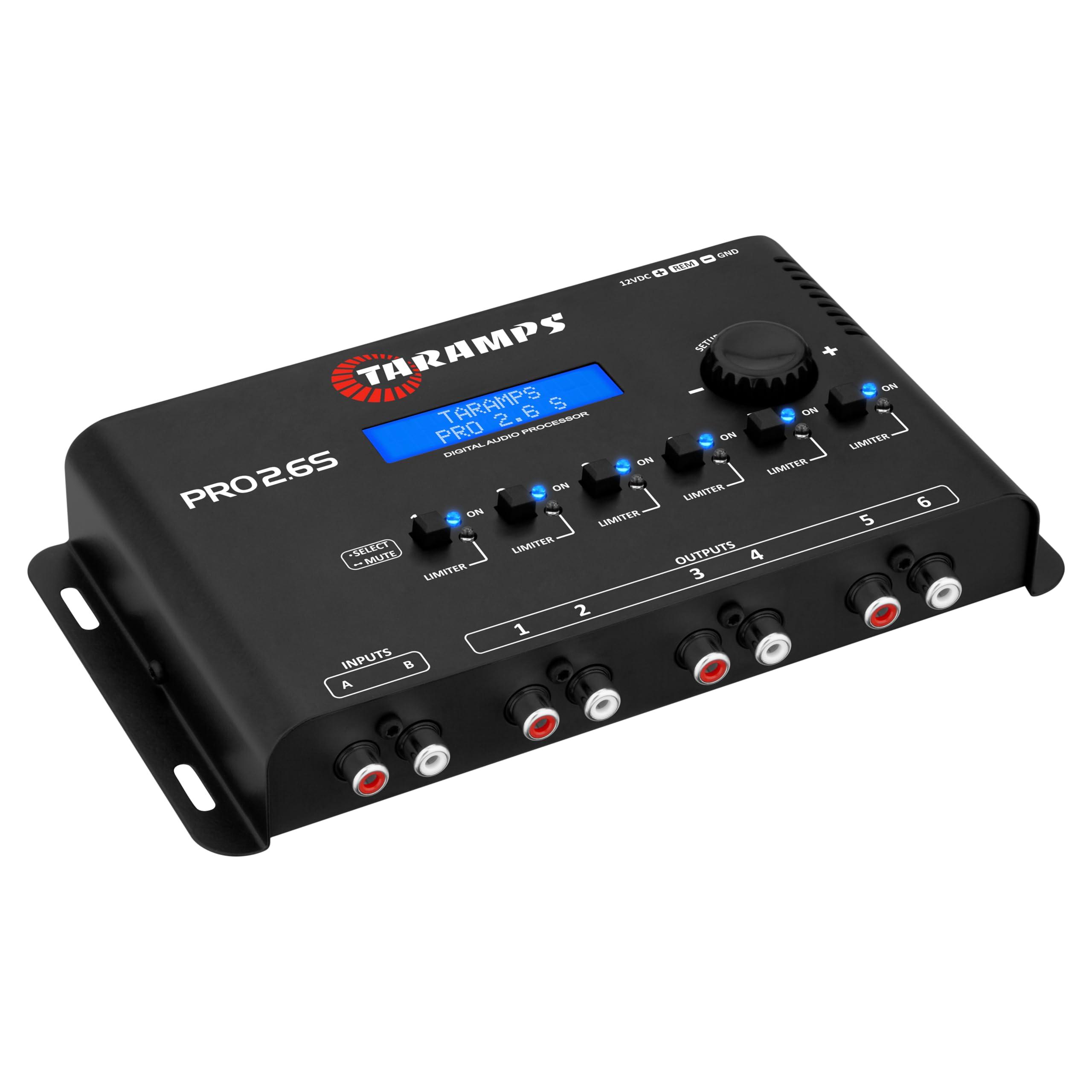 Taramp's Taramp\'s Pro 2.6S Digital Signal Processor Equalizer 3-band Graphic Equalization 6 Channels 18K Ohms(RCA) Output Impedance 47 Ohms Limiter Adjustable Car Audio System