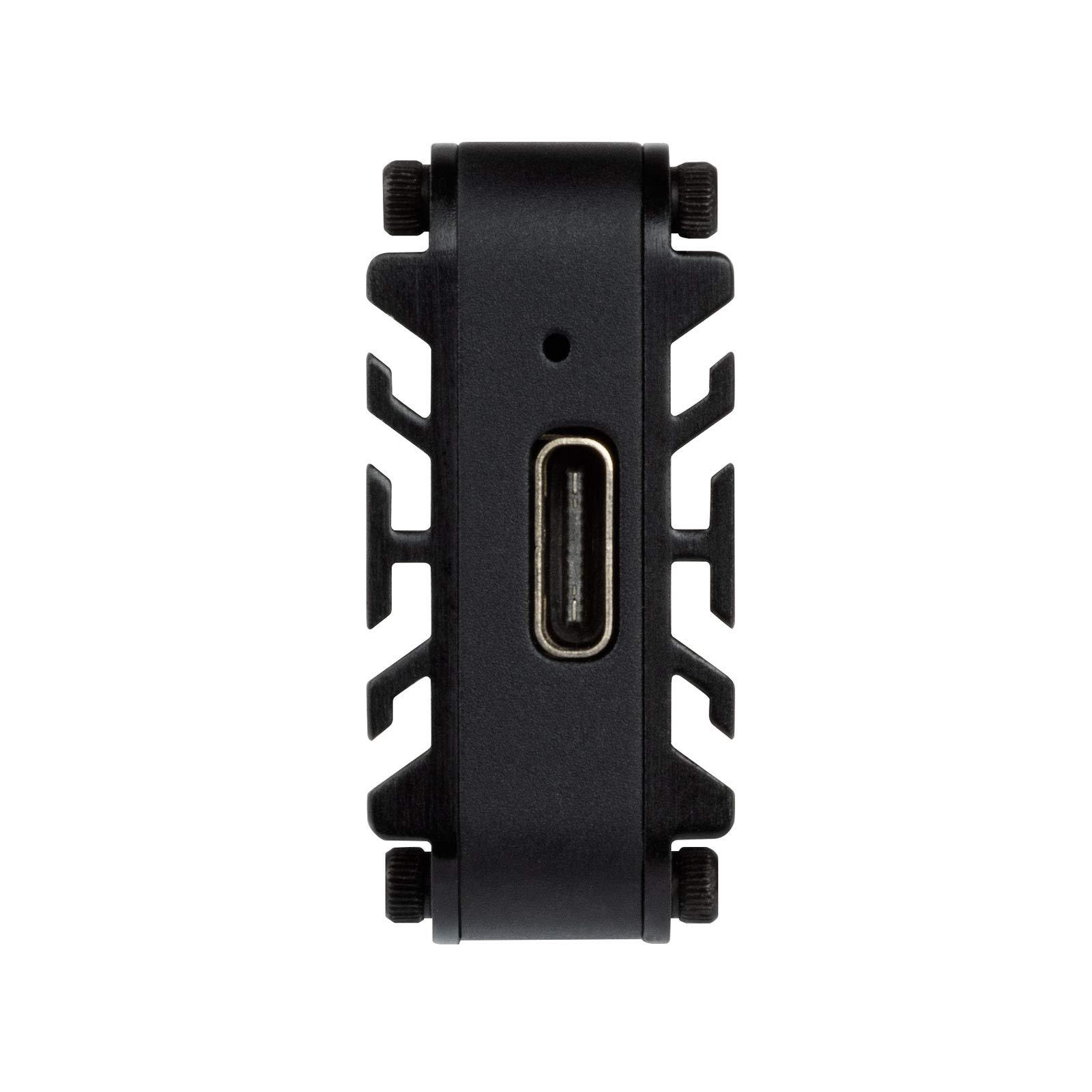 SilverStone Silverstone MS12, 20Gbps SuperSpeed+ USB 3.2 Gen 2x2 Type-C to NVMe M.2 SSD Enclosure, Aluminum, Black, SST-MS12