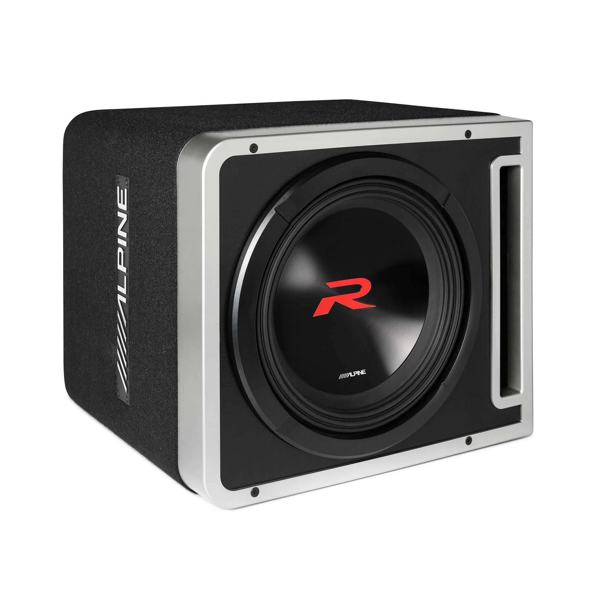 Alpine Alpine Two R2-SB12V Next-Gen 12" R-Series Halo Loaded Sub Enclosures with KTX-H12 Link Kit and Two KTE-12G.3 Grills
