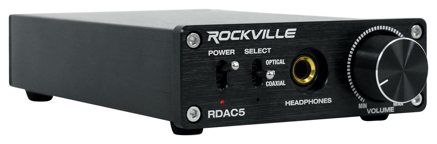 Rockville Rockville RDAC5B DAC Digital to Analog Converter USB/Optical/RCA/Headphone Amp