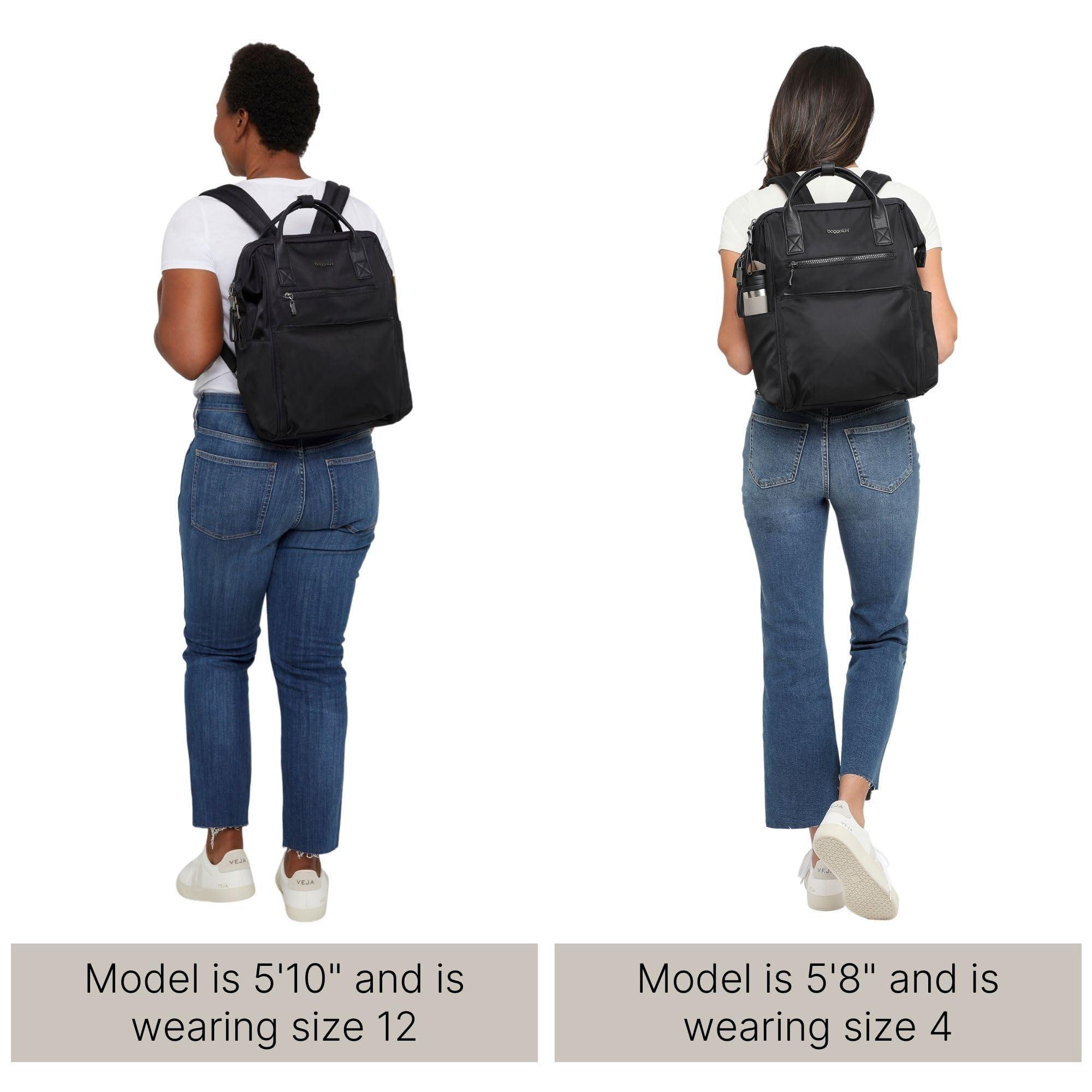 Baggallini Baggallini Soho Backpack - Travel Laptop Backpack for Women - Lightweight Water-Resistant Luggage Bag, French Navy